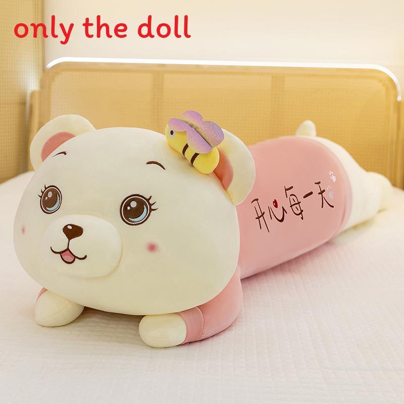 Cute Rabbit Plush Toy With Bow And Embroidery Design For Sleep Kids Girls Girl Bedroom Decor