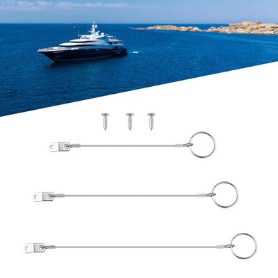 150mm/240mm/300mm Lanyard-Kabel Edelstahl Sicherheitsseil Draht Schnellverschlussstift Lanyard Sicherheitsdraht für Boot Marine