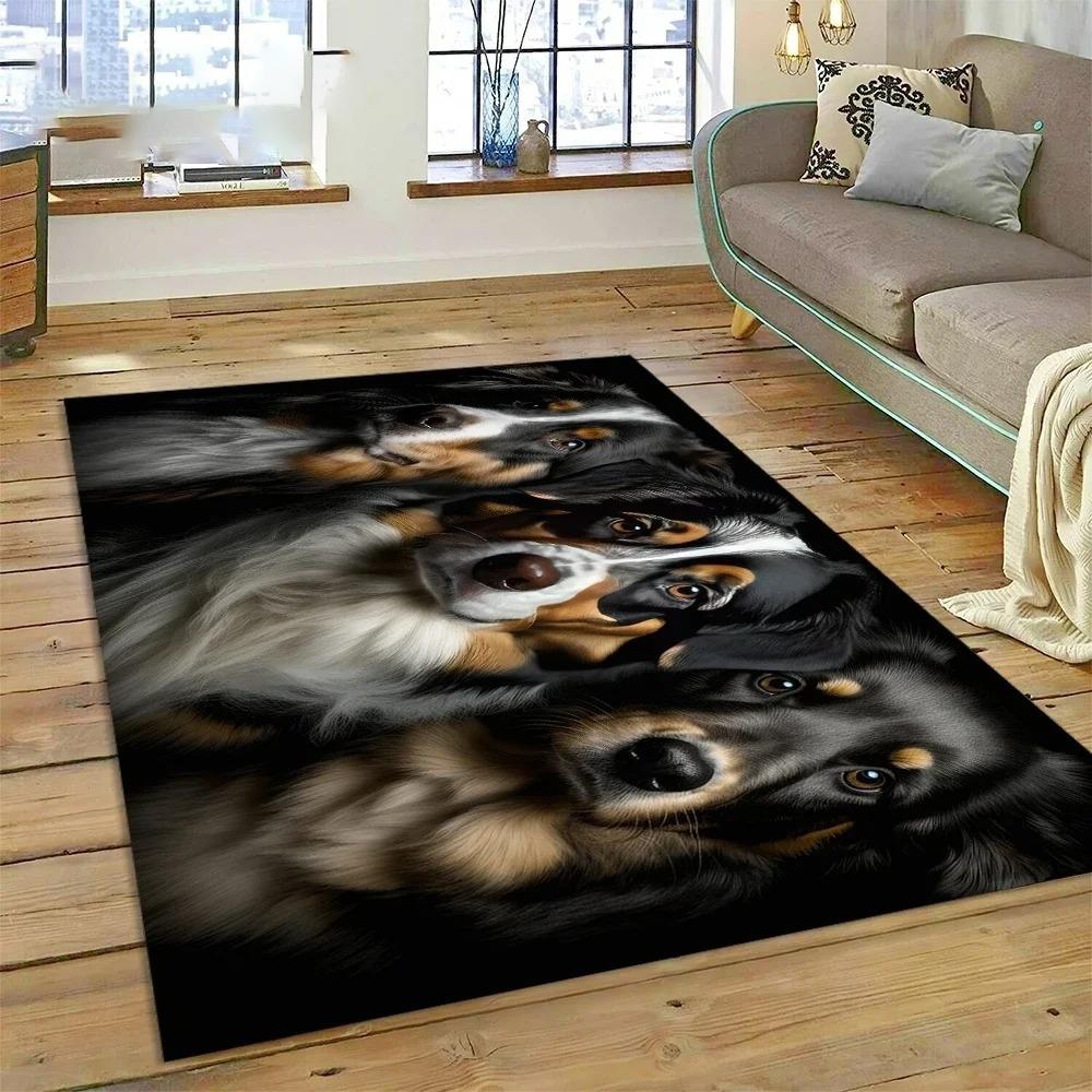 Cute Dog Samoye Chihuahua Husky Koki Cartoon Carpet Rug for Bedroom Living Room Home Sofa Decoration Child Large Decor Floor Mat