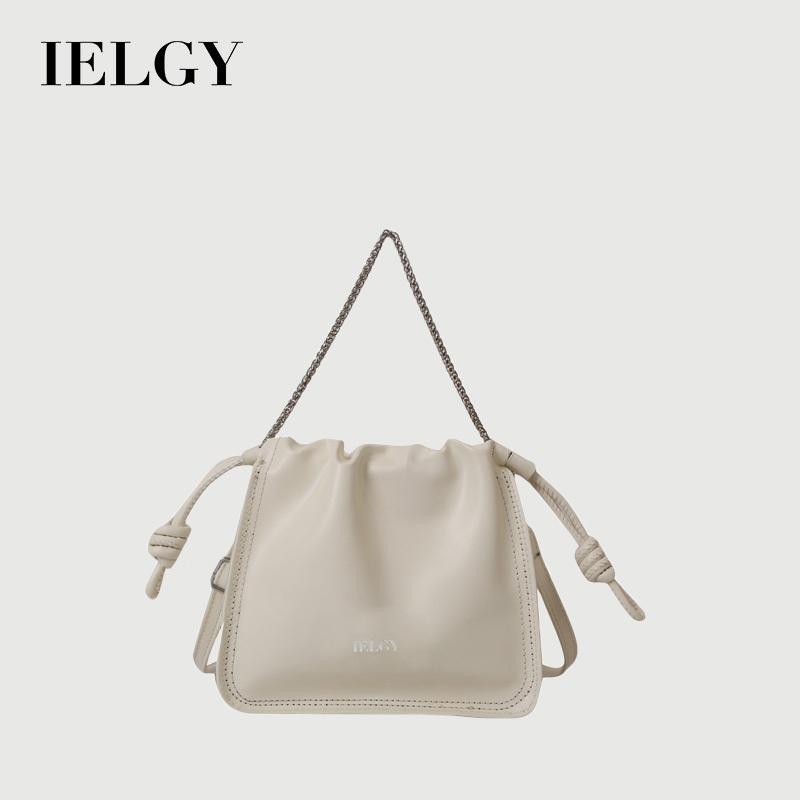 

IELGY Изысканная плиссированная сумка через плечо с регулируемым шнурком бежевый