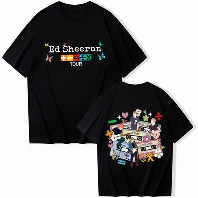Ed Sheeran Mathematics Tour Tričko s krátkým rukávem Ed Sheeran Merch Harajuku Unisex O-výstřih Ležérní tričko