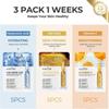 15 Pack Premium Moisturizing Face Sheet Mask, 24K Gold, Hyaluronic Acid & Vitamin C Face Mask Set, Hydrating, Skin Brightening,  Anti-Wrinkle Real Dee
