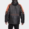 adidas originals R.y.v. Padded Stay Warm Colorblock Sports mid-length Hooded Padded Jacket Black Men's GC8687