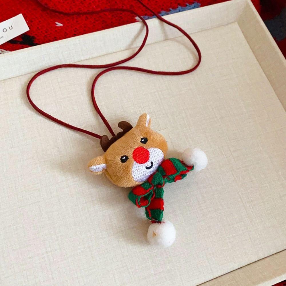 Snowman Christmas Necklace Santa Claus Long Necklace Fashion Sweater Chain Pendant Girl