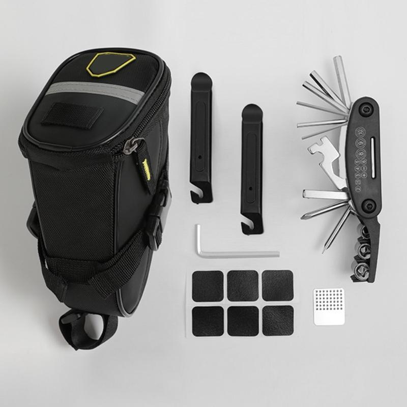 Portable Bikes Tire Repairs Tool Set MultiFunctional Puncture Maintenances Tool