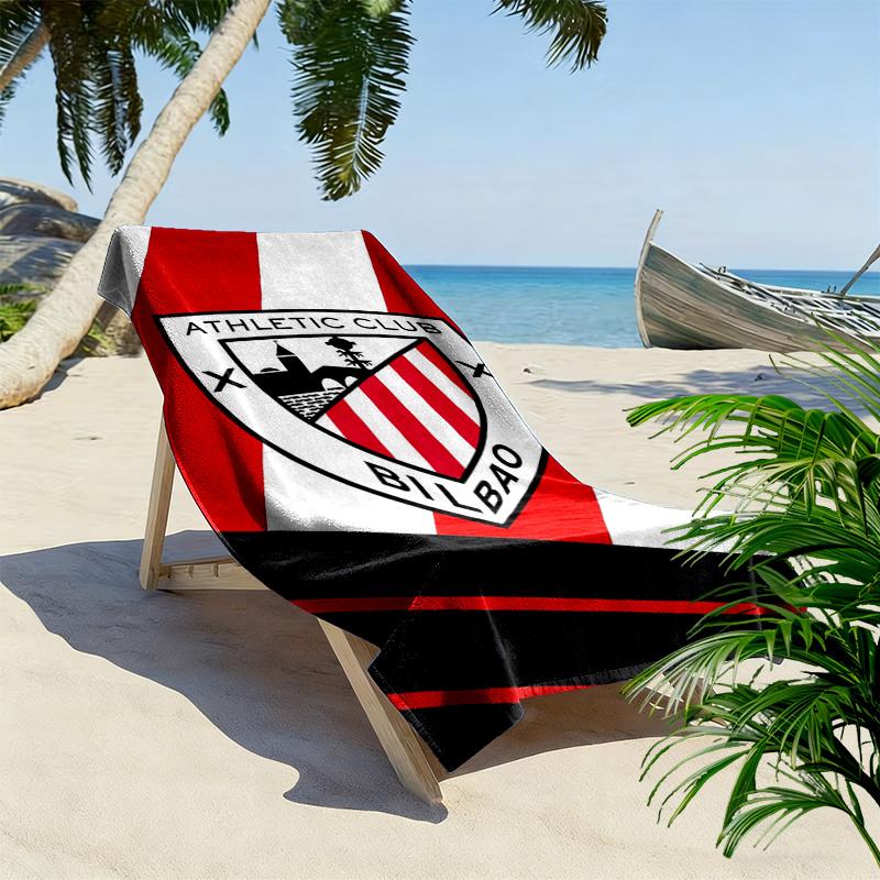 Athletic Bilbao Print Beach Towel, Large Soft Quick Dry Towel for Beach Camping Swimming