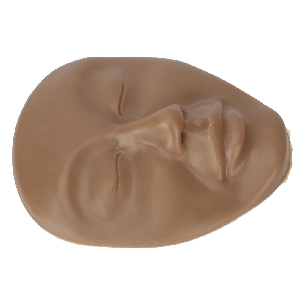 5D Makeup Practice Mannequin Solid Silicone Elastic Soft Microblading Supplies Face Eyes Makeup Mannequin Dark Brown