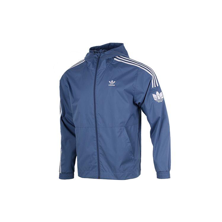 Adidas Originals Trefoil Беговая Тренировочная Фитнес Дышащая Ветрозащитная Быстросохнущая Повседневная Спортивная Куртка Мужские Куртки Синяя GN3552 M