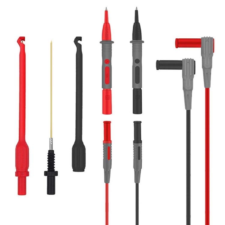 Multimeter Test Leads , Replacement Multimeter Probes with Pointed and Hook 4Mm Banana Interfaces for Maintenance
