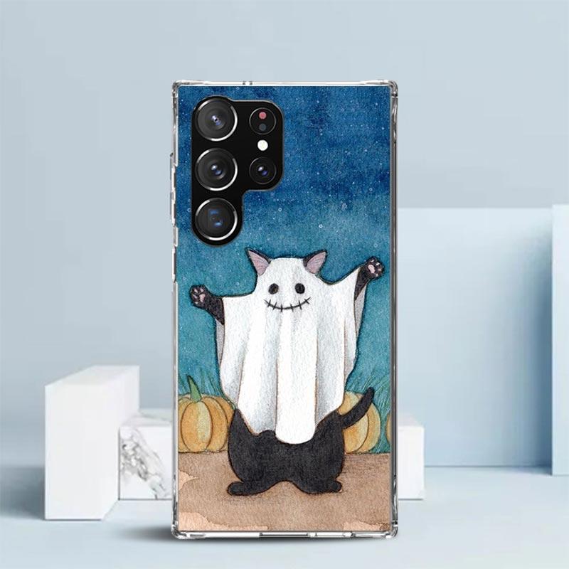 Cute Cartoon Lucky Cats Phone Case For Samsung Galaxy S24 S25 Edge S26 Ultra S22 S23 Plus S21 + S20 FE Soft TPU Back Cover Galax