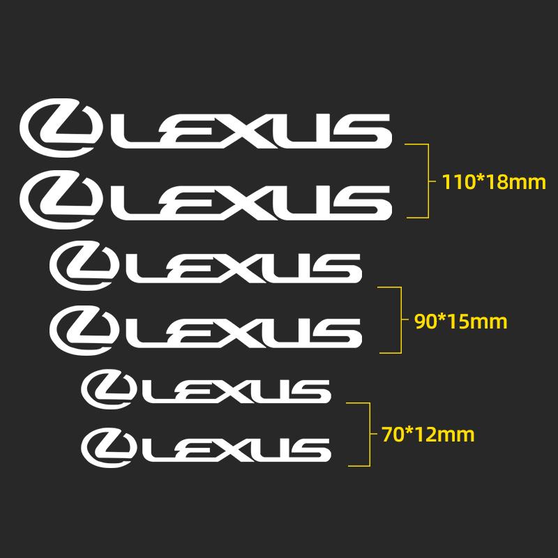 GEFF2 6pcs Car Brake Caliper Stickers Heat Resistant Waterproof Decal For Lexus GS GX IS LS LX NX RX RX270 Ct200h IS250 ES 220D IS300
