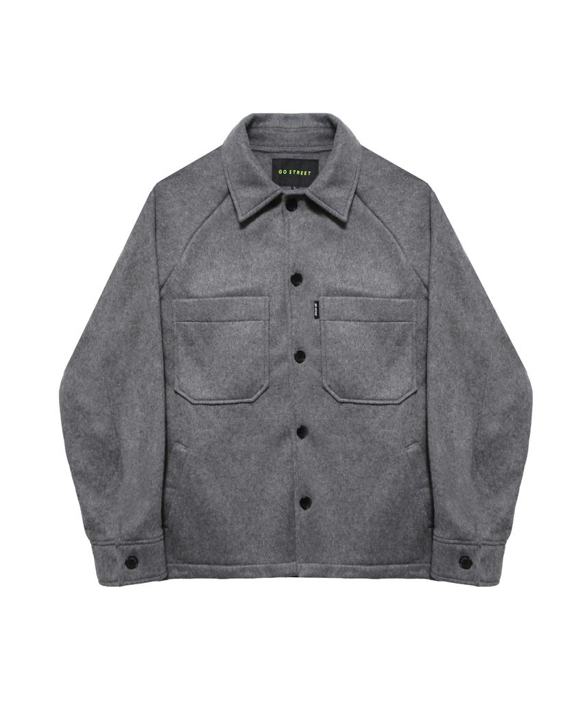 GOSTREET Oversized Fleece Shirt Gray