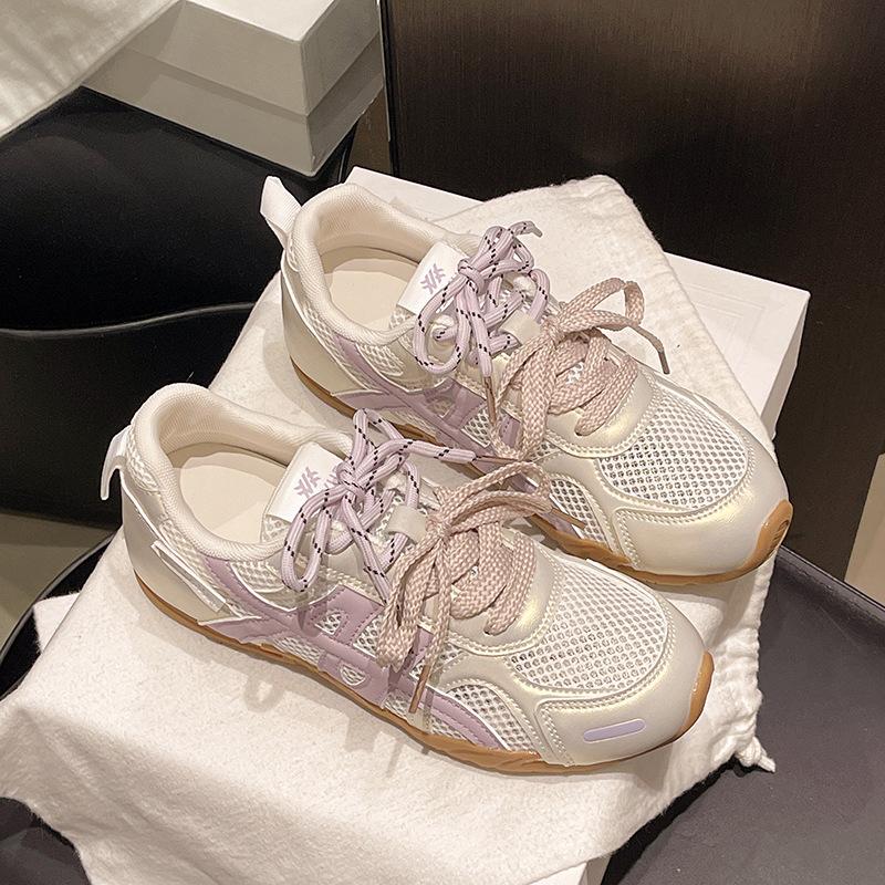 Summer fashion mesh breathable German training shoes women's 2025 new lace-up heightening sports and leisure versatile Forrest Gump shoes