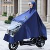 Motorcycle Raincoat, Electric Vehicle Poncho, Electric Bicycle Long Full-Body Raincoat, Heavy Rain Protection, Double-Sized Raincoat for Men and Women