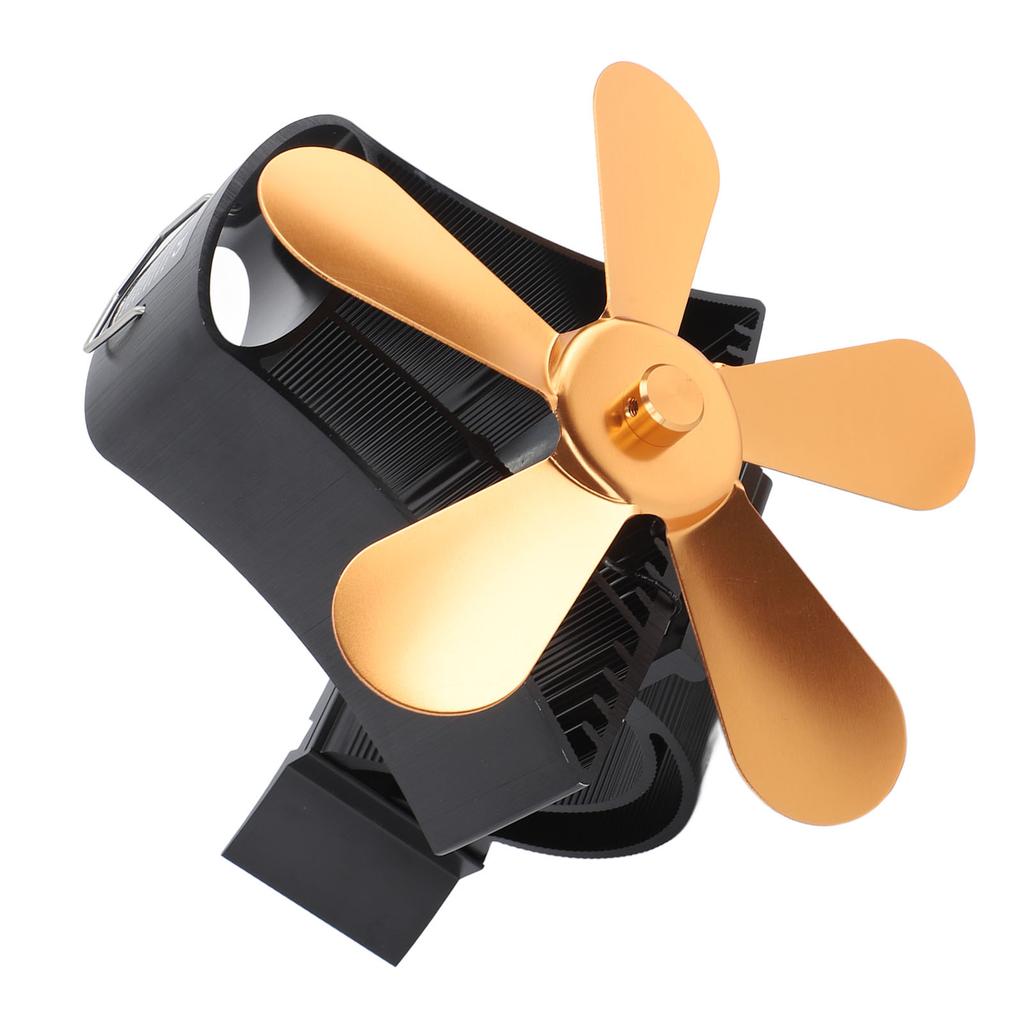 Magnetischer Wandmontage Kaminventilator Leiser Betrieb 5 Flügel Wärmegetrieben Holzofenventilator Kaminholz