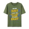 Sarcastic Engineer Profession Sailing Heartbeat Funny Sailboat TShirt Fashion Fitness Tshirt Oversized Tees Men Cotton T Shirt