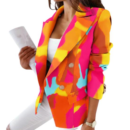 

Женский пиджак из полиэстера с длинными рукавами и лацканами, свободный костюм для свадьбы L