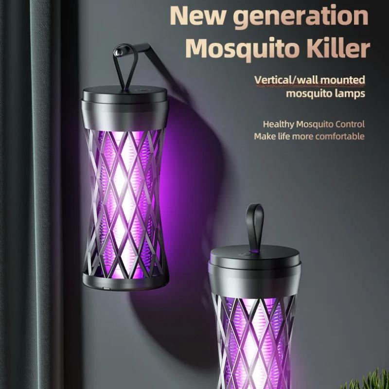Electric Mosquito Killer Lamp with Atmosphere Light, Safe Efficient Home Mosquito Zapper, Electric Shock Mosquito Repellent for Indoor Outdoor Use