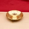 Brass Gourd Incense Burner & Holder with Lotus Design for Stick Incense, Home Worship, and Meditation
