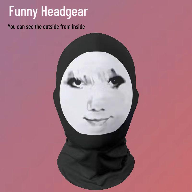 

TikTok Dragon Spoof Mask: Funny Big Head Milk Dragon Emoticon Prank Cosplay Headgear One Size