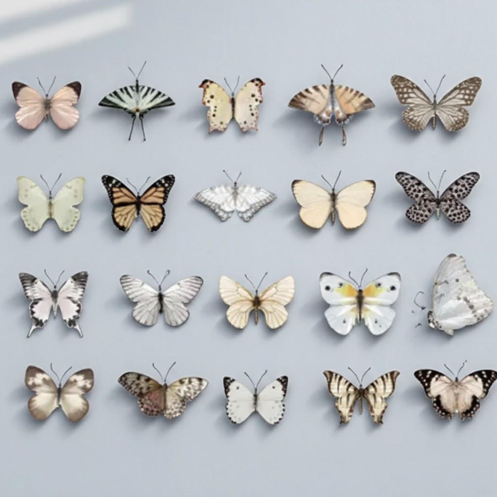 

Waterproof Cute Butterfly Stickers 40pcs Scrapbooking Craft Decoration DIY Phone Case Pet Cup Accessories
