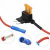 Car Add A Circuit Fuse Tap 14AWG Wire Mini Blade Holder Automotive Power Extension Cord Vehicle Electronic Device Connector
