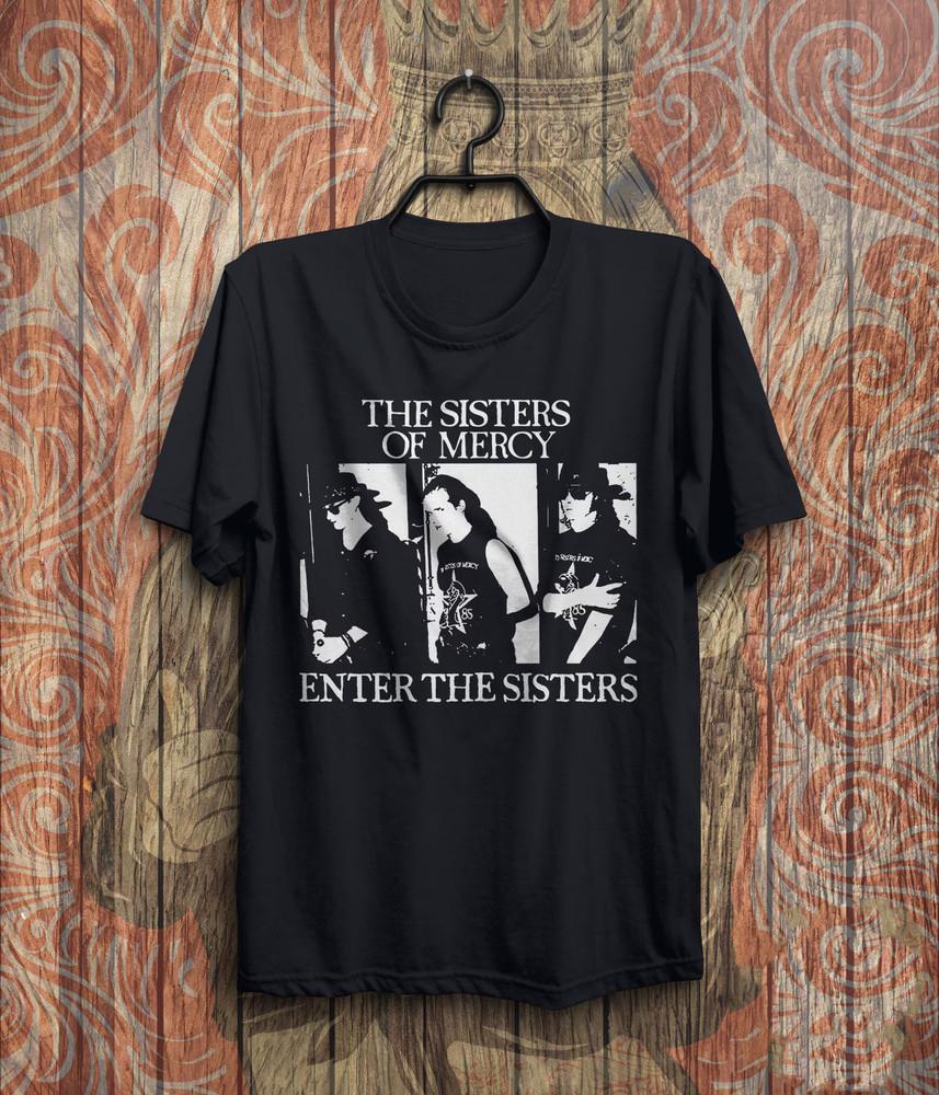 

New The Sisters of Mercy Band Heavy Cotton Black All Size T Shirt For Men UR266 Unisex T-Shirt M