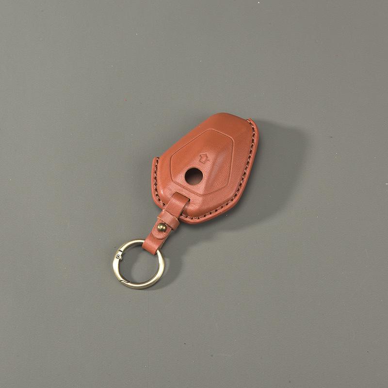 Motorcycle Leather Key Case for BMW R1300GS R12 ADV Handmade Cowhide Remote protective Cover Retro Keychain Shell Accessories