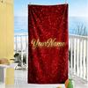 Rose Customized Name Beach Towel Super Soft & Absorbent Suitable for Sports Travel Swimming Yoga Bathroom Beach And Pool