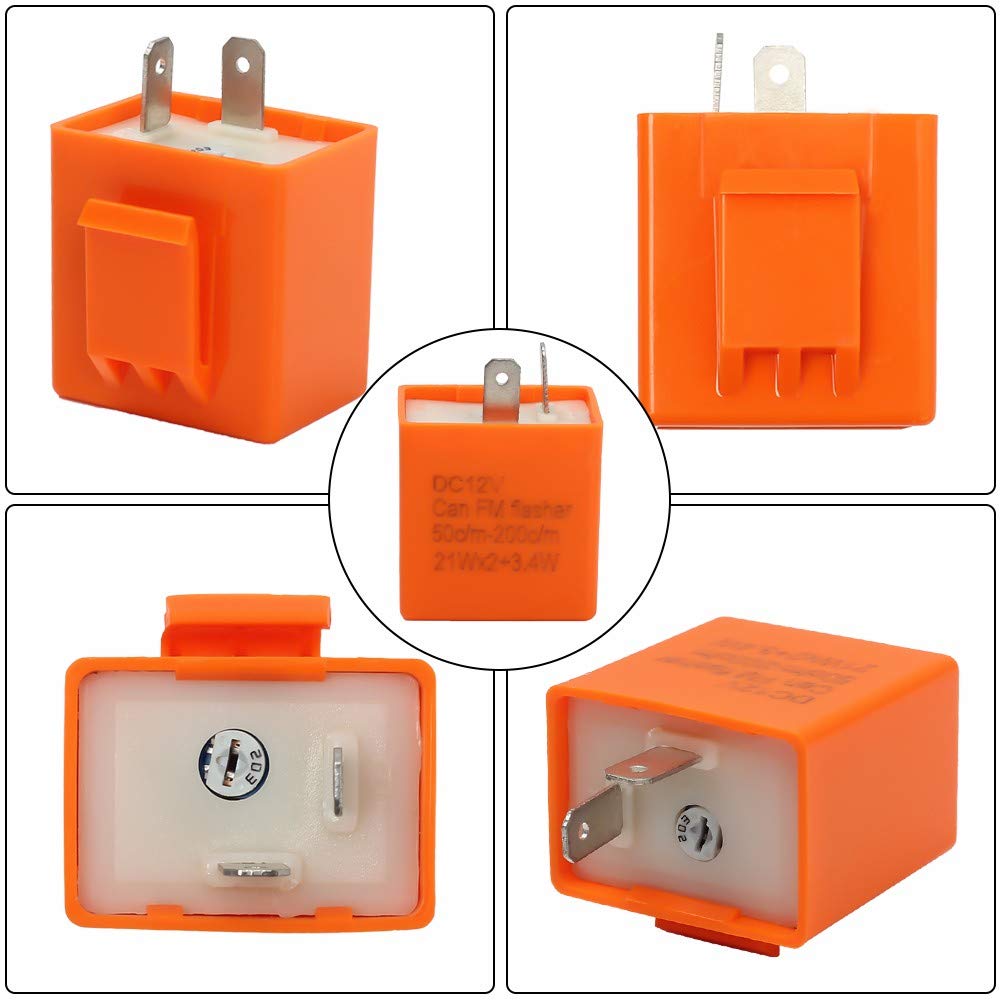 YFFSFDC 2 buc Releu Semnalizare Motocicletă LED Economie Energie Intermitent Releu Lampă Semnalizare