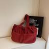 Women's Large Capacity Corduroy Handbag Drawstring Shoulder Bag Tote Bag