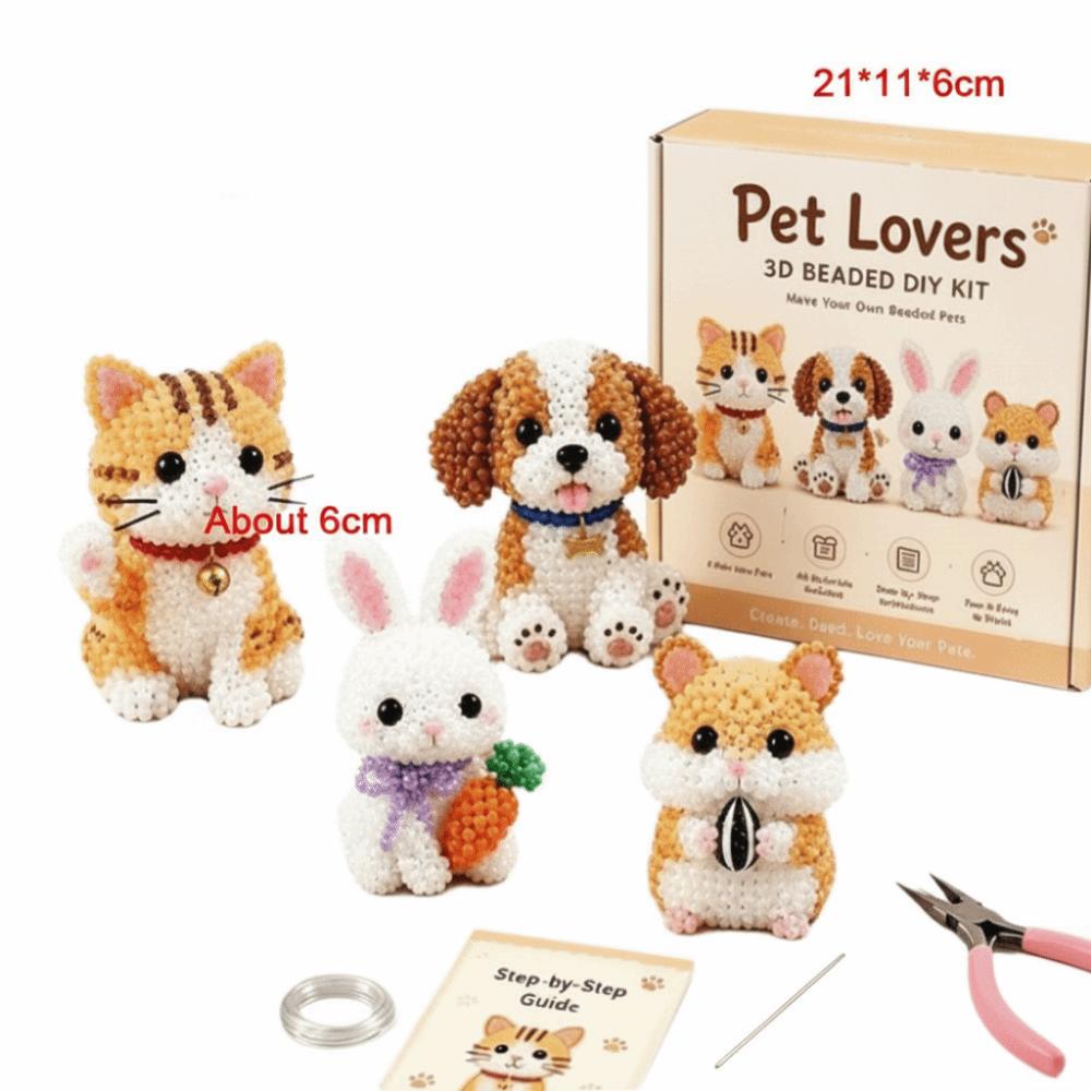 Mignon Design Animal 3D Perlé Kit Petites Perles Kit d'Art en Perles Fait Main Décoration de Maison