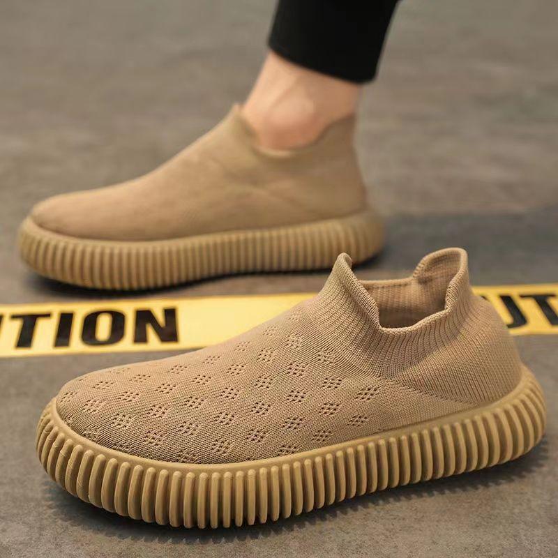 

Дышащие черные слипоны Теннисные Весна Осень Легкие кроссовки Мужские Повседневные Сетчатые Массивные Мужские Вулканизированные туфли Обычные Новинка 44