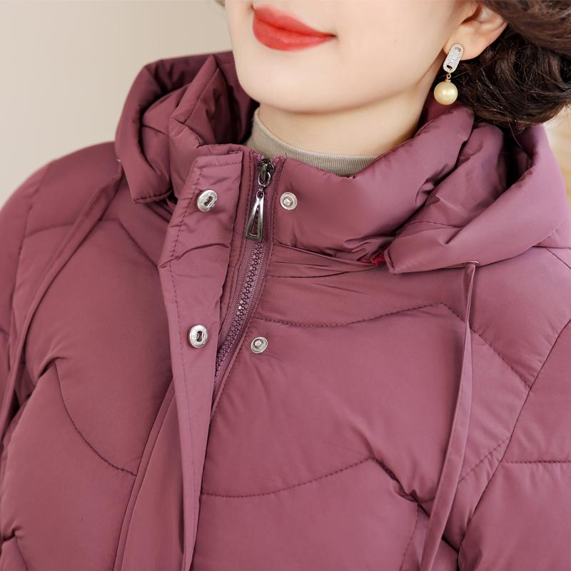 Paltoane de iarnă de mărime Plus XL-6XL pentru femei Parka scurtă cu glugă Elegantă, groasă, călduroasă, îmbrăcăminte exterioară, jachete pentru femei de vârstă mijlocie