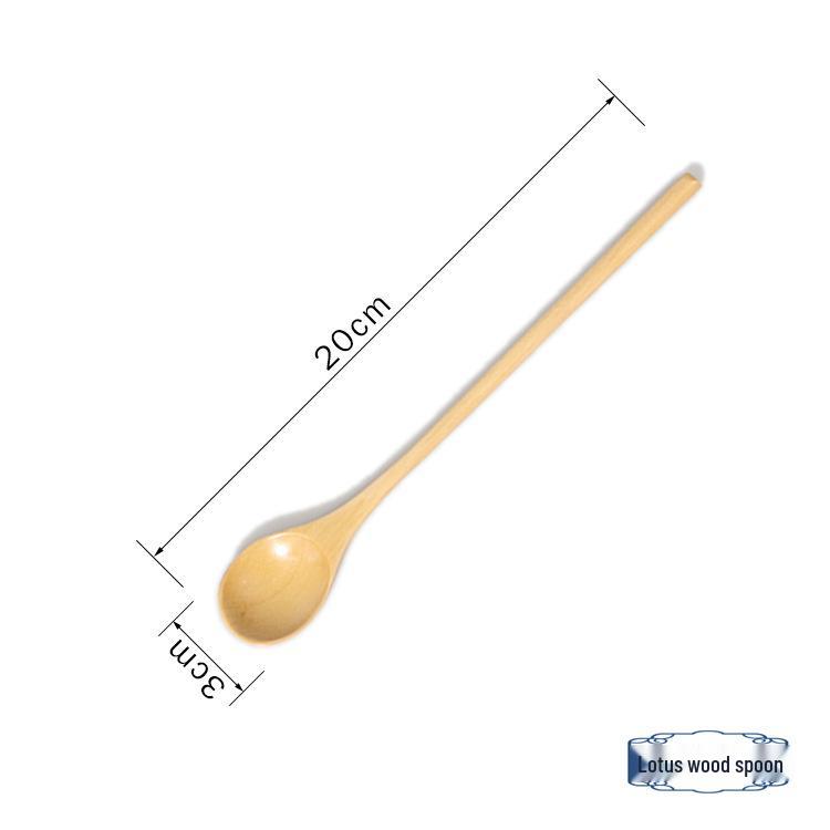 Japanese Style Solid Wood Stirring Spoon - Real Wood Coffee & Honey Spoon