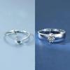 Romantic Couple Astronaut Planet Rings for Women Sliver Men Open Rings Set Luxury Personality Finger Ring Lover's Jewelry Gifts