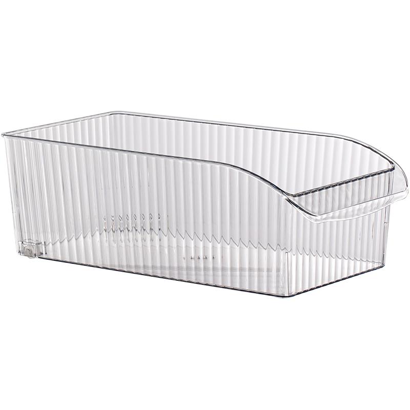 

5л/7л Прозорий пластиковий органайзер для холодильника Штабельований ящик для зберігання Прозорий контейнер для зберігання в холодильнику для кухонної їжі S