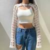 Cover Up Sexy Top Cover Up Cardigan Sun Protection Outdoor Hollow Out with Sling Temperament Waistcoat Top Women
