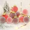 New 6CM Flocking Christmas Balls with Gift Box - Festive Flocked Decorations