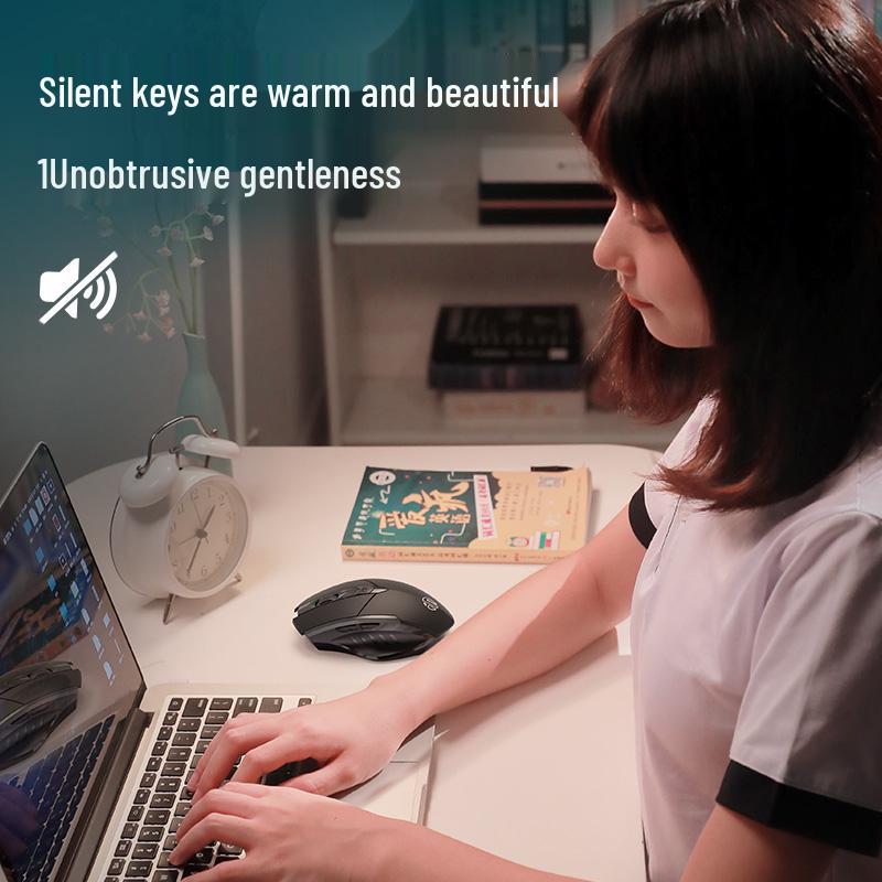Inphic PM6 Silent Three-Mode Wireless/Bluetooth Charging Mouse for Office, Gaming and Laptops/Desktop