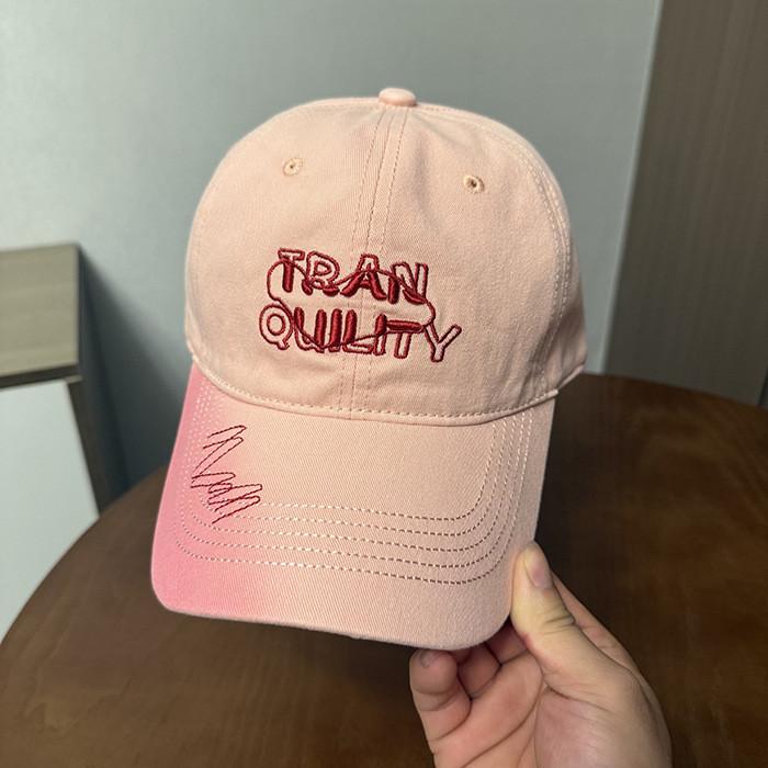 Summer Cotton Baseball Hat With Embroidered Letters For Outdoor Activities