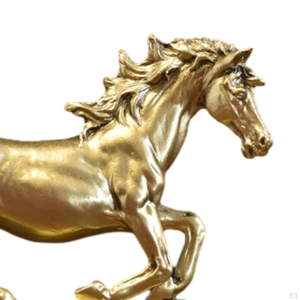 Statuetta Scultura in Resina Micro Paesaggio Decorativo da Collezione Statua di Cavallo Ornamento Artistico per Ufficio