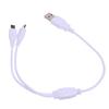 2 In 1 USB To Dual Micro USB Cable Charging Wire Cord Two Device USB Charger Splitter Cable for Cellphone