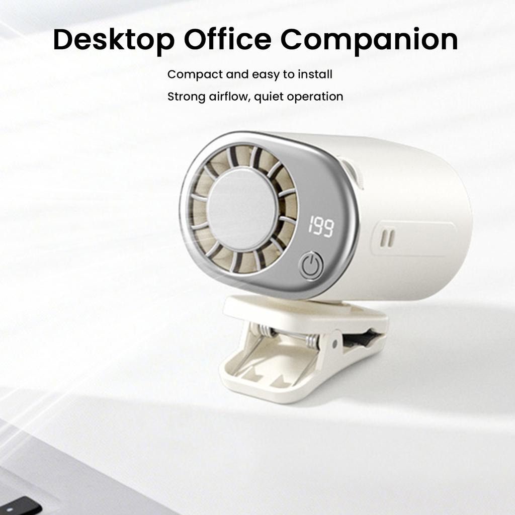 Car Clip On Fan Mini Portable Fan Outdoor Clip Umbrella Fan Waist Clip Electric fan USB Rechargeable Desktop Cooling fan Camping