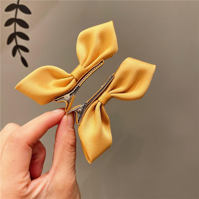 Girls' Cute Black Bow Hair Clip Pair - Simple Children's Hair Accessories