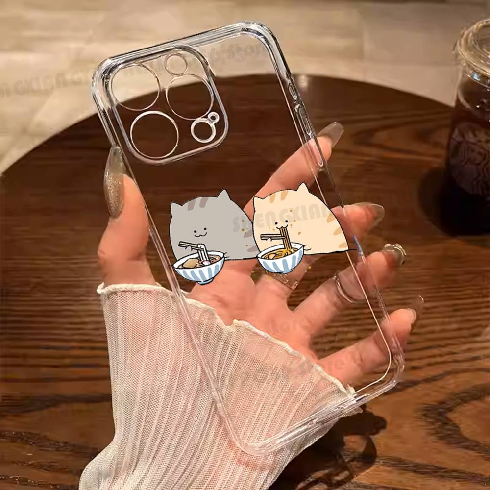 

Animal Cats Cut Phone Case For iPhone 17 16 15 14 13 12 11 Pro Max Mini Plus Antislip Shockproof Hard iPhone13