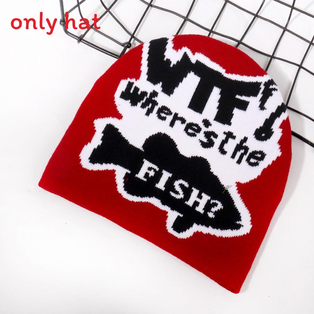 Fashion Color Blocked Letter Pattern Neutral Casual Warm Knitted Hat For Men And Women Winter Warmth Street Fashion