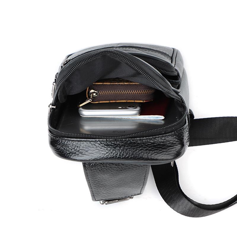Herren Echtleder Umhängetasche Brusttasche - Leicht und Lässig