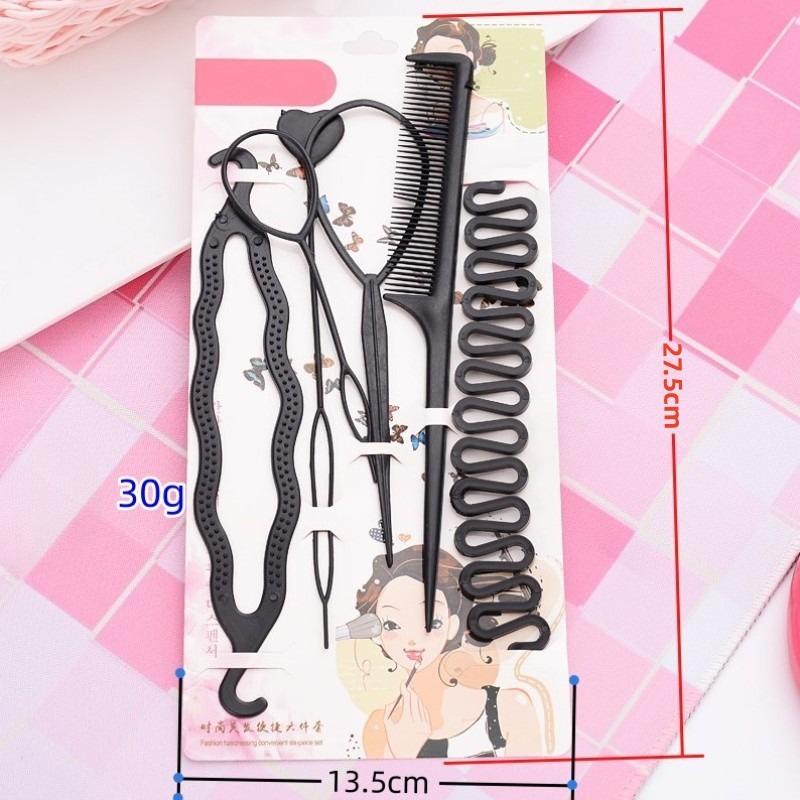 Sada nástrojů pro úpravu vlasů, Dámské DIY pletené doplňky, Spirálová sponka do vlasů, Snadné vytvoření různých stylů copů