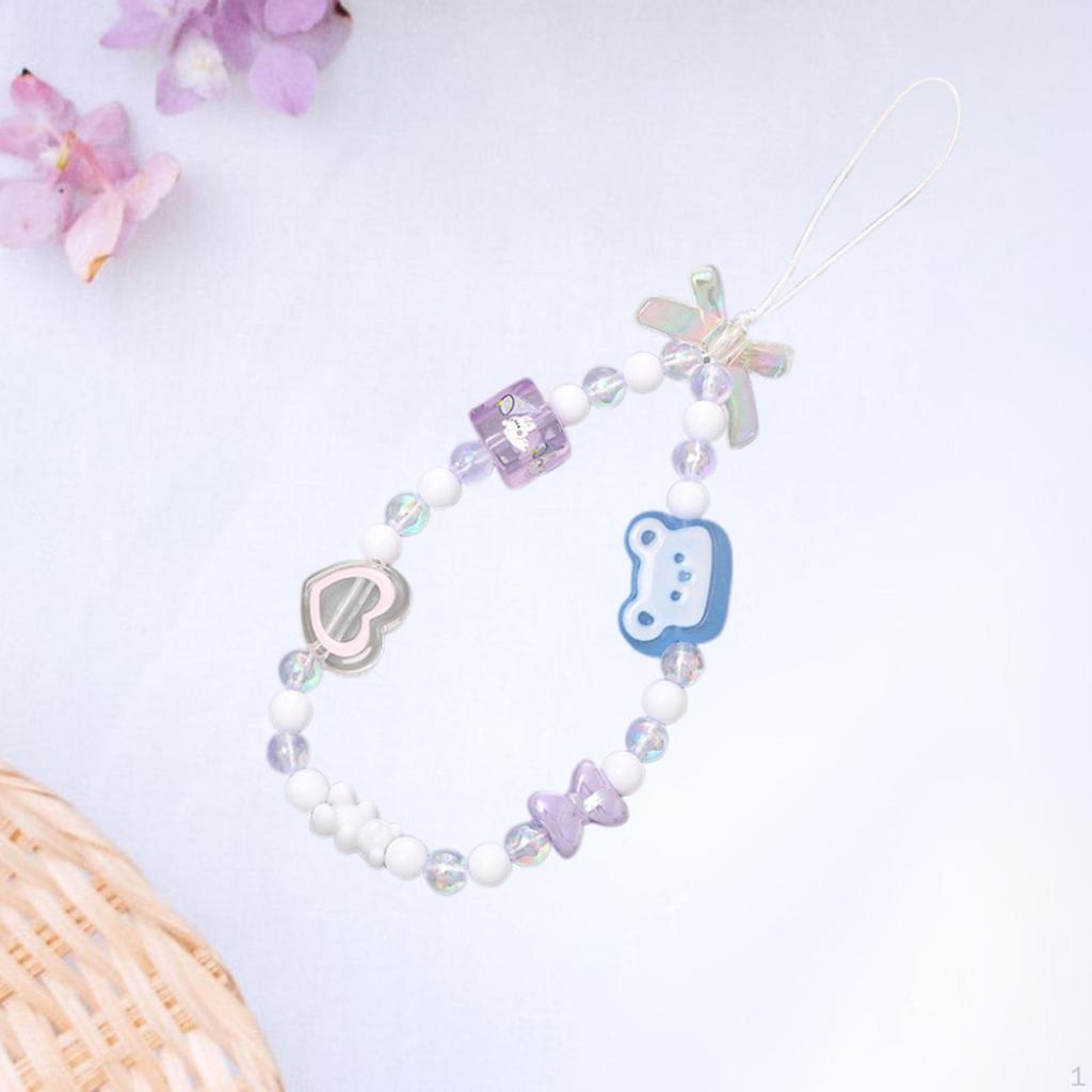 Perlen-Handyband Niedliche Hülle Handschlaufe Handgelenkband Mode Deko Damen Tasche